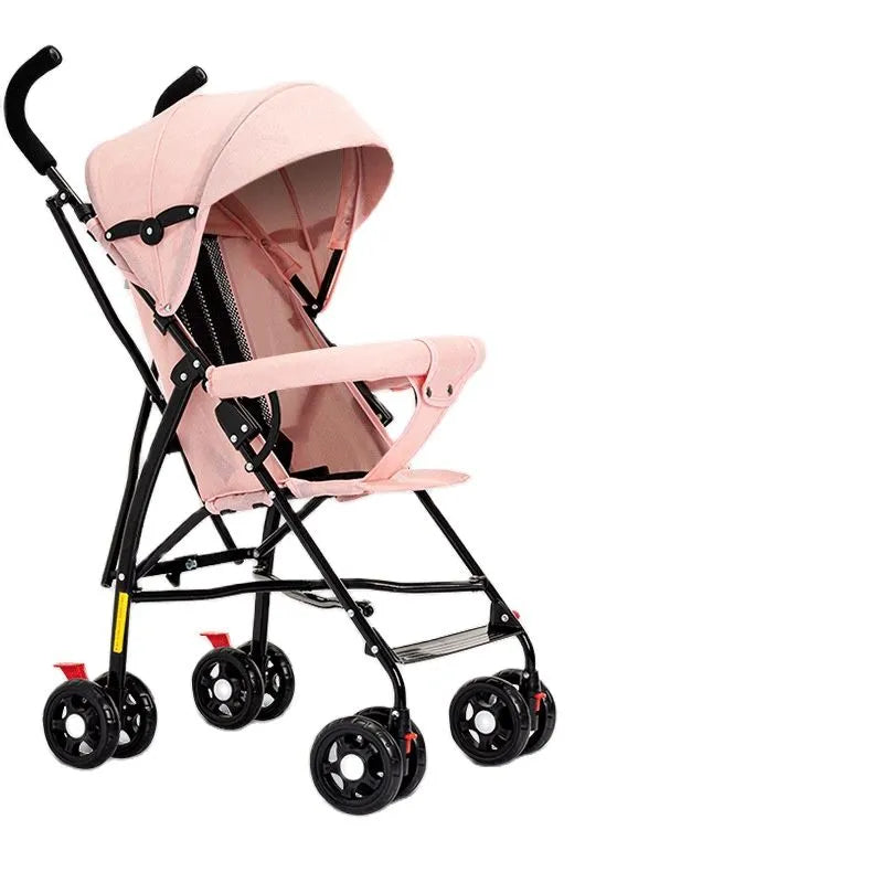 The baby stroller can sit and lie down, the baby can confort