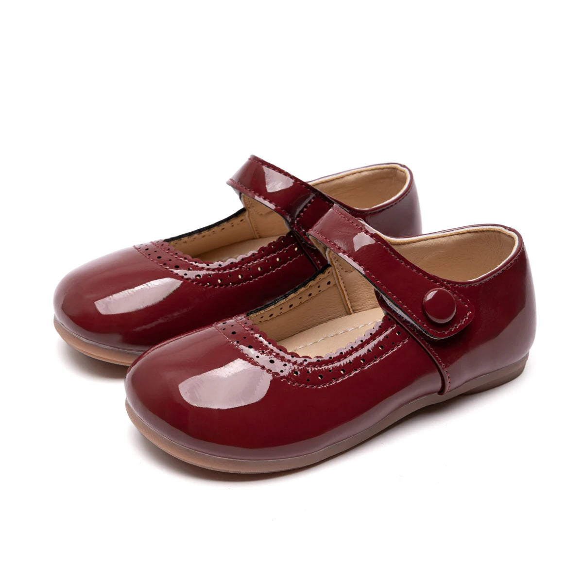 Girls' Leather Shoes 2025 Spring/Autumn New Simple Solid Color Kid's Princess Shoes Lightweight Children's Shoes 21-30