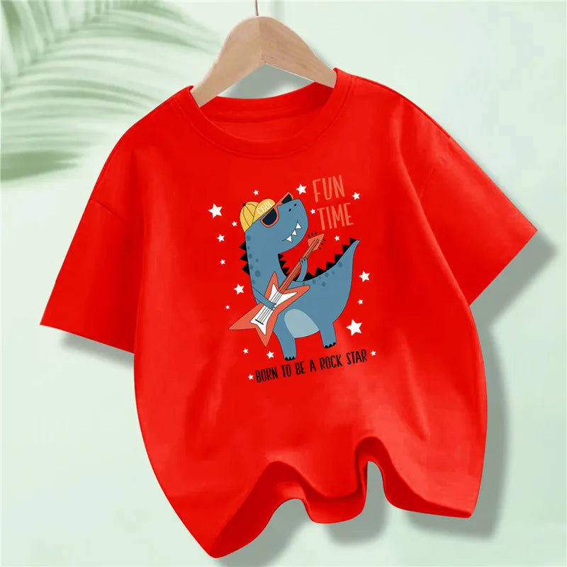 Jhon cute Dino Cartoon Print Children's Tshirt - GuGuTon baby store - Baby Fashion - Toddlers Outfits - Babies Outfits - Toddler Clothes - Kids Clothing - Newborn Clothes - Newborn Wear - Kids Wear - Trending Clothes - Trending Outfits - Fall Fashion - Winter Fashion - Girls Clothes - Boys Clothes - Babies Wear - Kids Accessories - KidsWear - Summer Clothes - Summer Fashion - Summer Trend - Falls Sweaters - Tops - Bottom - Jeans - Blouse - Dresses - Newborn Dresses - Toys