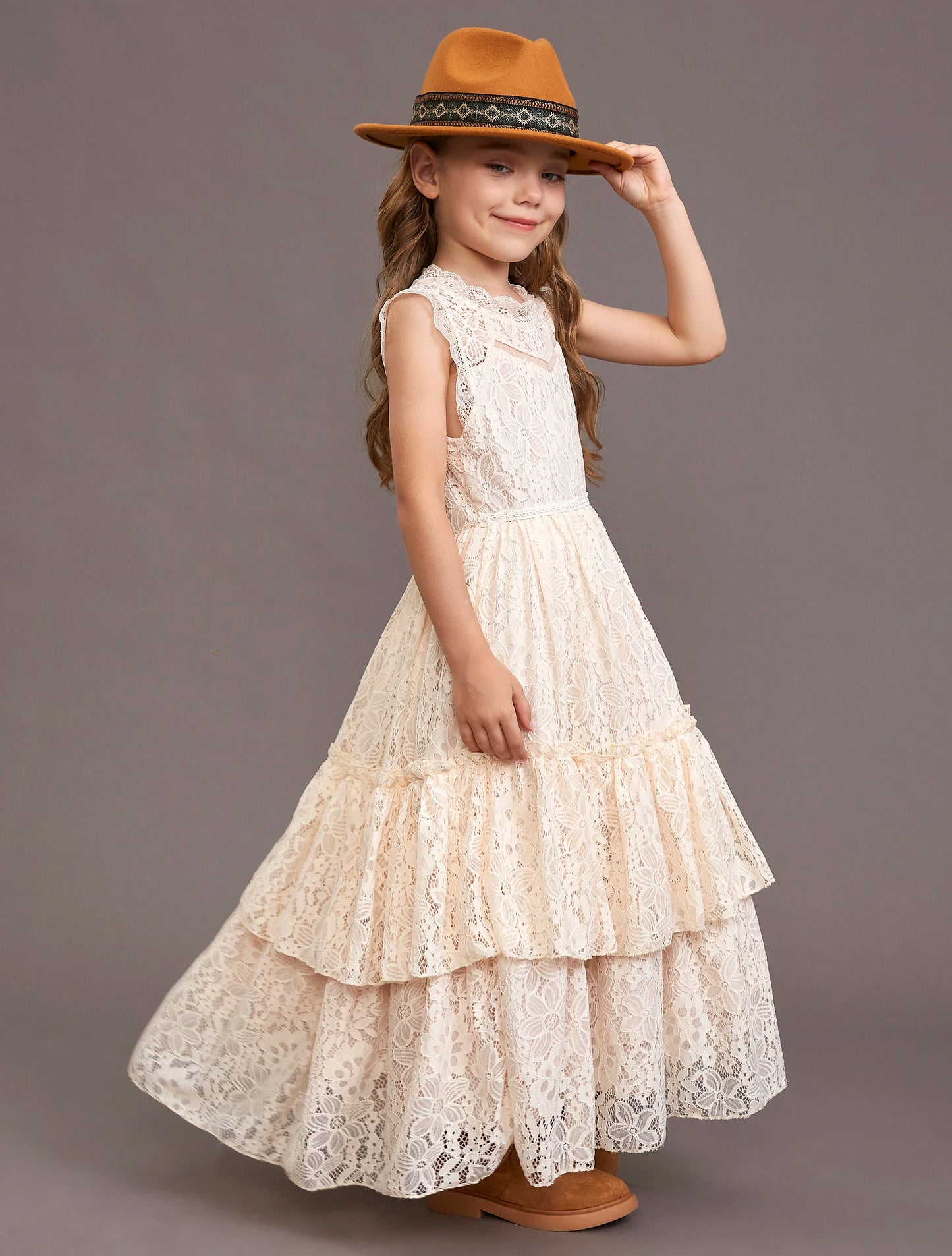 Summer Mesh New Print Lace Skirt Lace Wedding Flower Breathable Dress