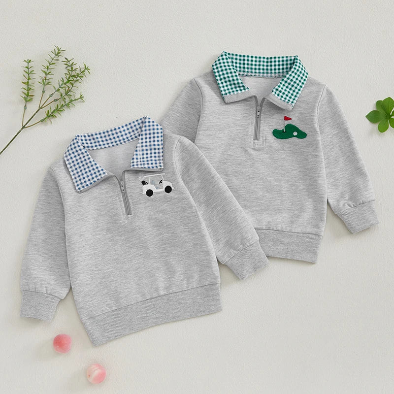 Kevin Toddler Golf Outfit Sweater - GuGuTon baby store - Baby Fashion - Toddlers Outfits - Babies Outfits - Toddler Clothes - Kids Clothing - Newborn Clothes - Newborn Wear - Kids Wear - Trending Clothes - Trending Outfits - Fall Fashion - Winter Fashion - Girls Clothes - Boys Clothes - Babies Wear - Kids Accessories - KidsWear - Summer Clothes - Summer Fashion - Summer Trend - Falls Sweaters - Tops - Bottom - Jeans - Blouse - Dresses - Newborn Dresses - Toys