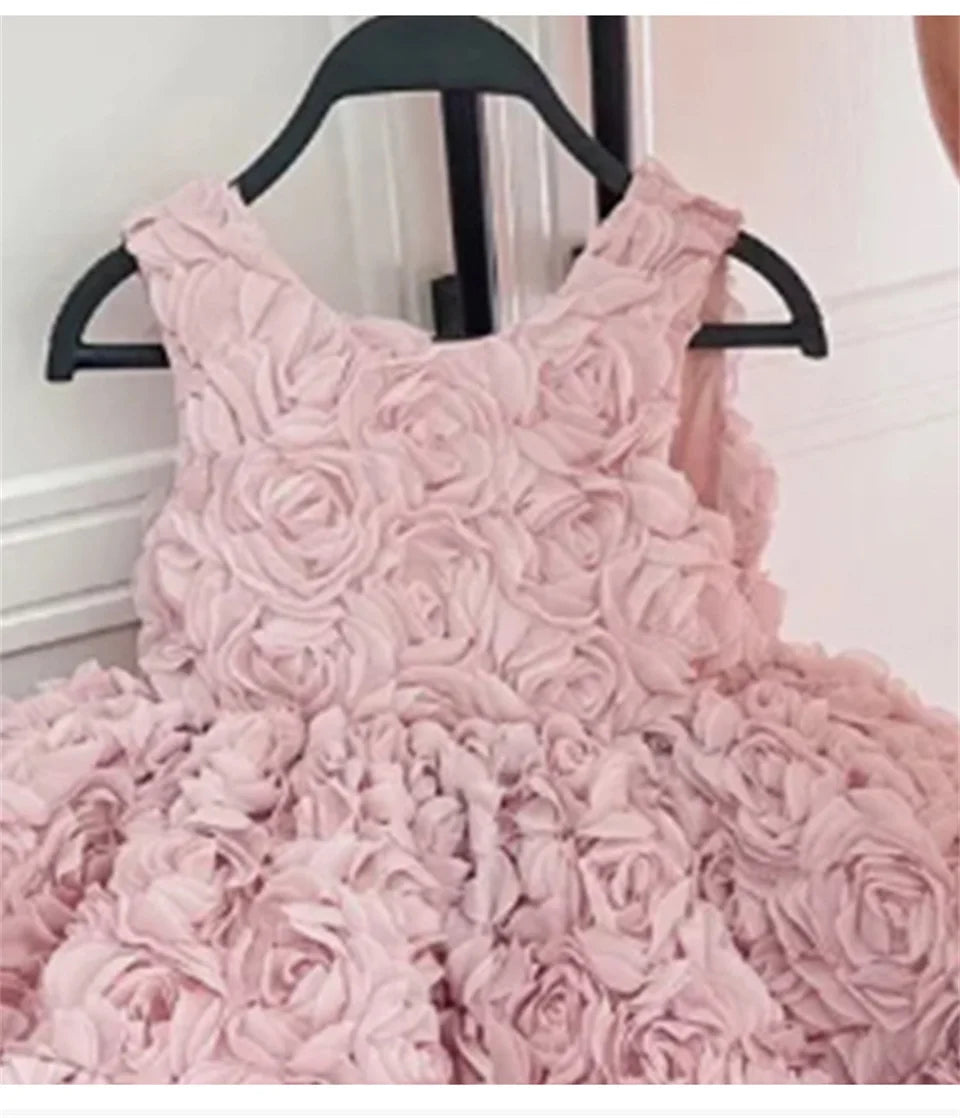 Baby Dress 2023 New Summer Girls' Dress for Children' Floral Baby Princess Tutu Dress