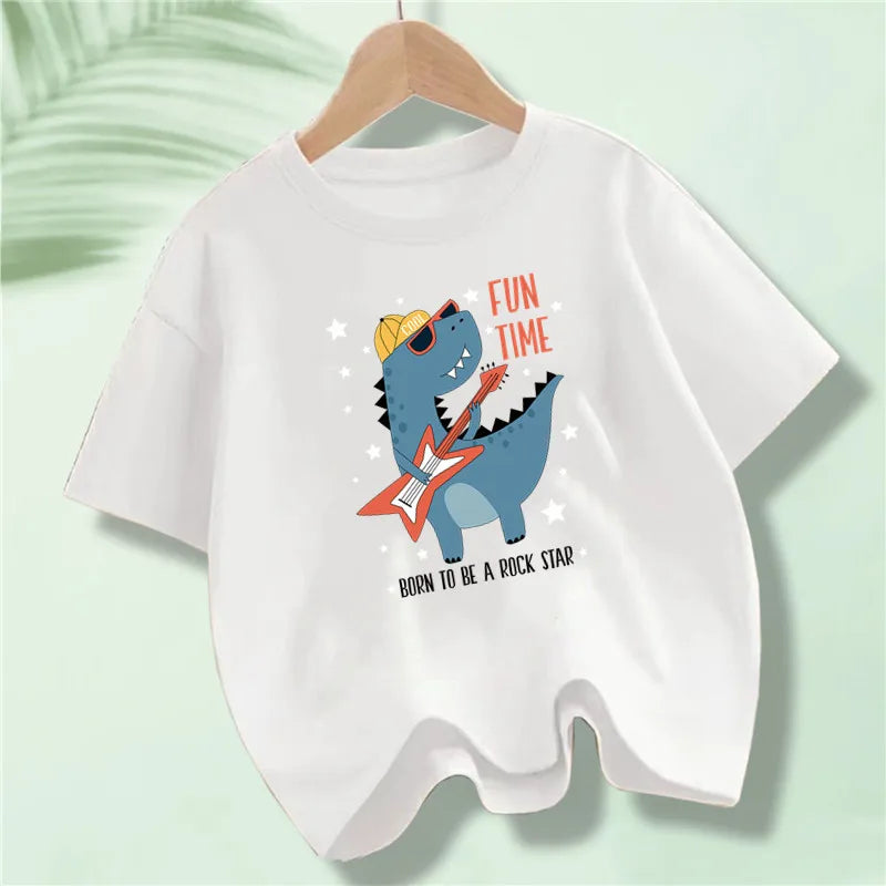 Jhon cute Dino Cartoon Print Children's Tshirt - GuGuTon baby store - Baby Fashion - Toddlers Outfits - Babies Outfits - Toddler Clothes - Kids Clothing - Newborn Clothes - Newborn Wear - Kids Wear - Trending Clothes - Trending Outfits - Fall Fashion - Winter Fashion - Girls Clothes - Boys Clothes - Babies Wear - Kids Accessories - KidsWear - Summer Clothes - Summer Fashion - Summer Trend - Falls Sweaters - Tops - Bottom - Jeans - Blouse - Dresses - Newborn Dresses - Toys