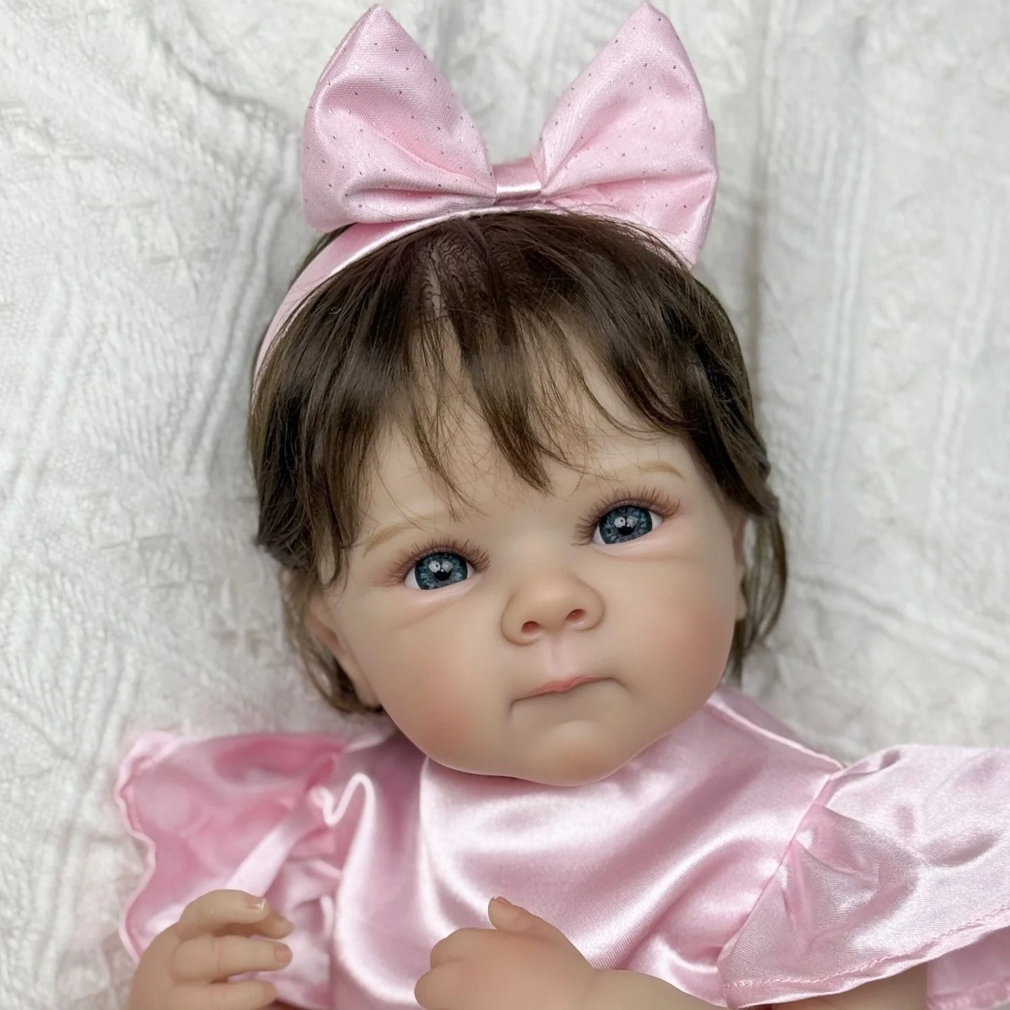 BZDOLL 19 Inch 48CM Full Vinyl Lovely Reborn Baby Doll, Handmade Birthday Gift, Collectibles Play House Toy