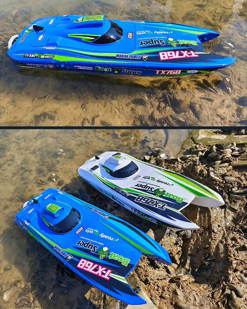 TX768 RC Boat 2.4G Brushless High Speed Remote Control Ship 30km/h