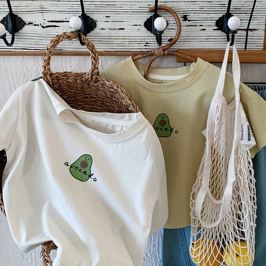 Martin Cartoon Avocado Loose Simple Tees