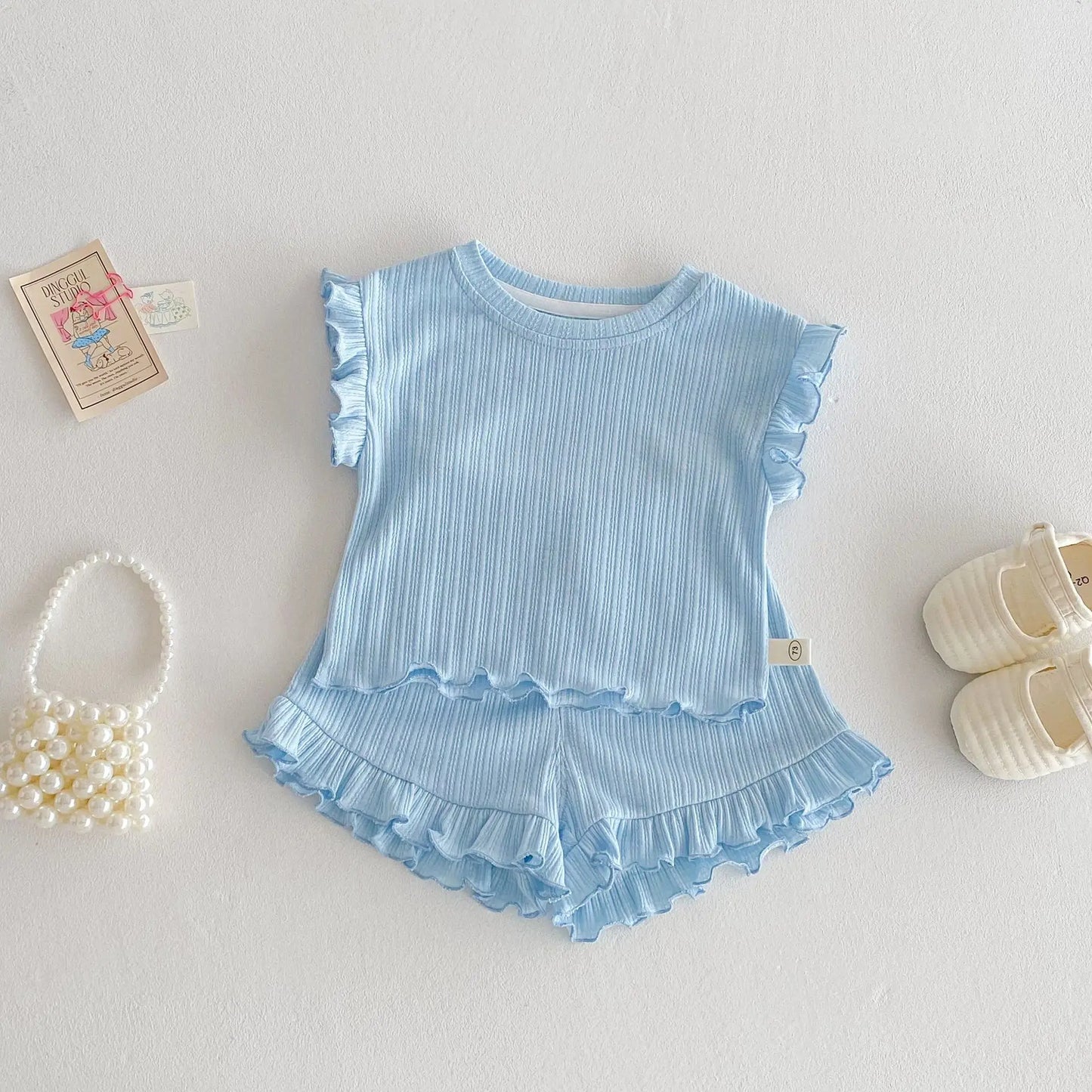 Candy Frill Shorts Set