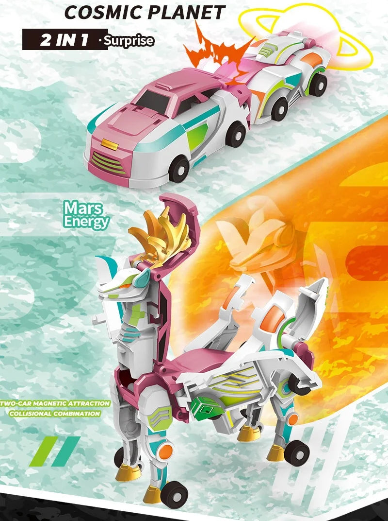 Mars Deer Collision Deformation Car Series 2 in 1 Cars Toys