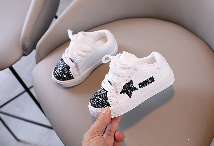 Girls' Shoes 2025 Spring New  Casual Versatile Little Girls  Star sneakers Spring and Autumn Children's Sports Shoes