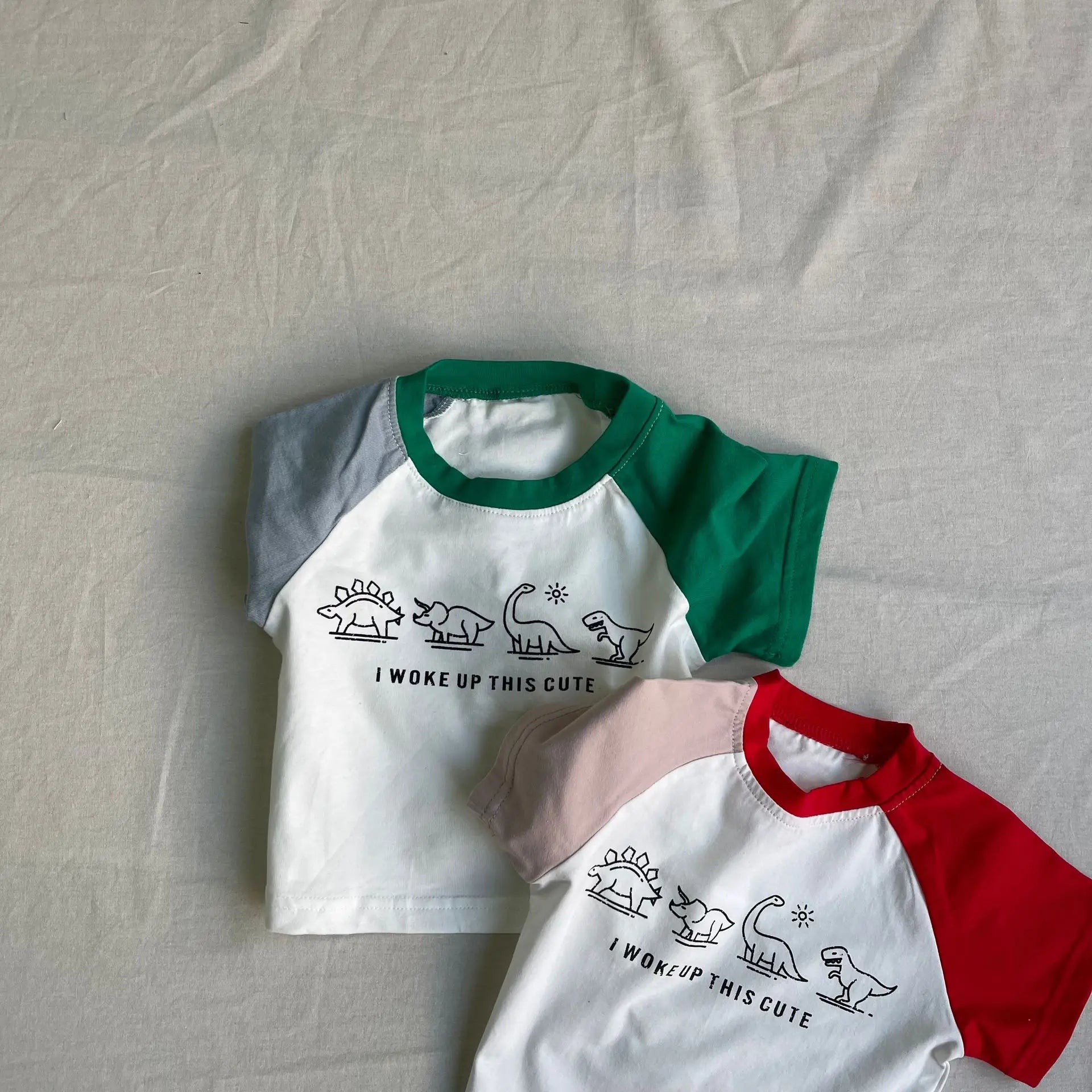 Oliver Dinosaur Cute Short Sleeved Tees - GuGuTon baby store - Baby Fashion - Toddlers Outfits - Babies Outfits - Toddler Clothes - Kids Clothing - Newborn Clothes - Newborn Wear - Kids Wear - Trending Clothes - Trending Outfits - Fall Fashion - Winter Fashion - Girls Clothes - Boys Clothes - Babies Wear - Kids Accessories - KidsWear - Summer Clothes - Summer Fashion - Summer Trend - Falls Sweaters - Tops - Bottom - Jeans - Blouse - Dresses - Newborn Dresses - Toys