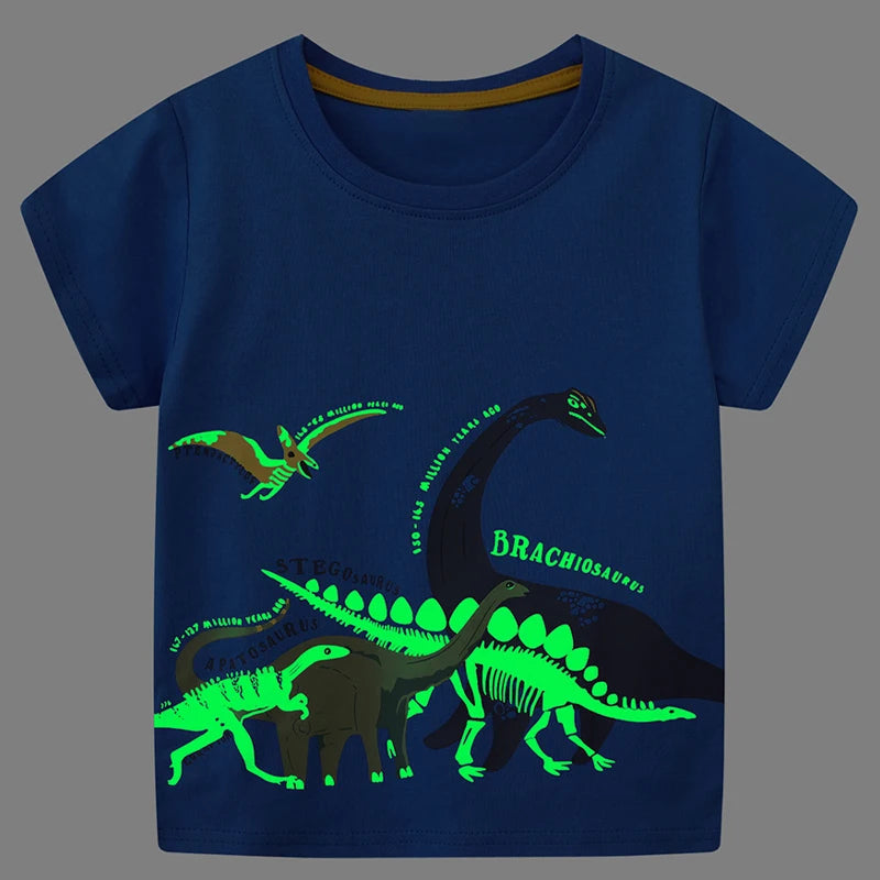 Justin Luminous Dinosaur Animal Cotton Casual Tops - GuGuTon baby store - Baby Fashion - Toddlers Outfits - Babies Outfits - Toddler Clothes - Kids Clothing - Newborn Clothes - Newborn Wear - Kids Wear - Trending Clothes - Trending Outfits - Fall Fashion - Winter Fashion - Girls Clothes - Boys Clothes - Babies Wear - Kids Accessories - KidsWear - Summer Clothes - Summer Fashion - Summer Trend - Falls Sweaters - Tops - Bottom - Jeans - Blouse - Dresses - Newborn Dresses - Toys