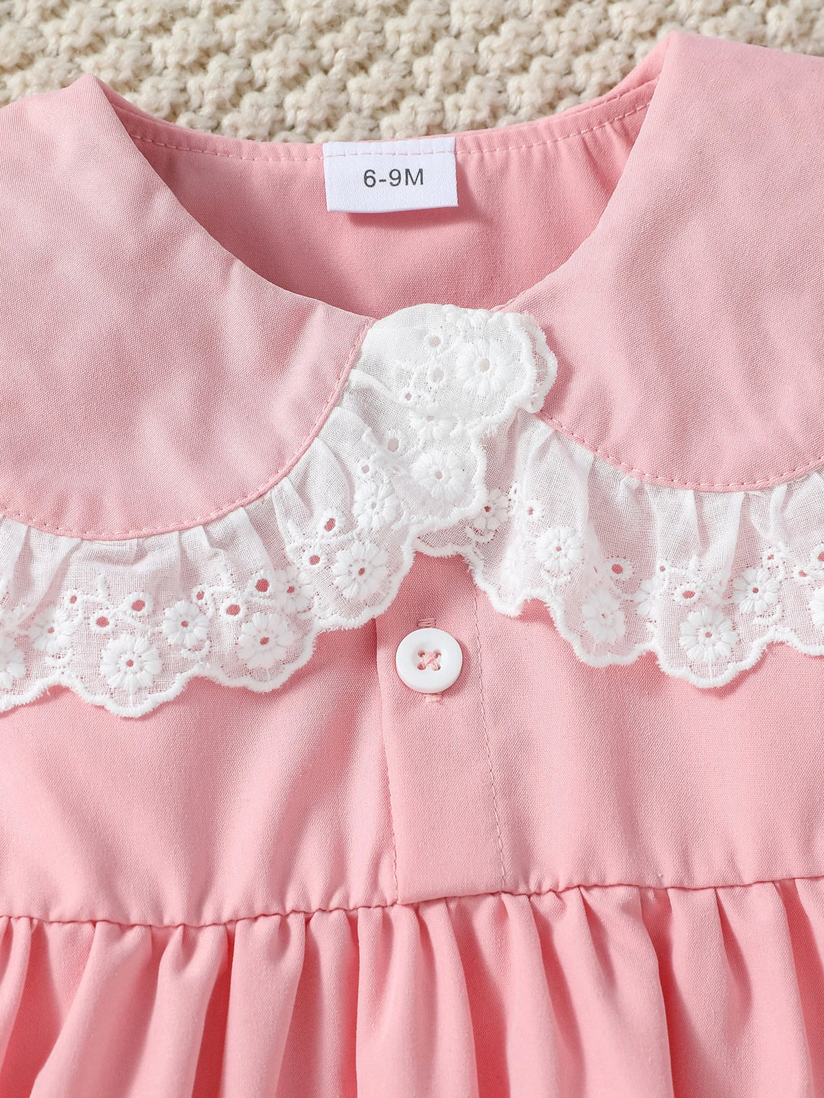 2025 Baby Girls' Dresses Autumn New Style Long Sleeve Doll Collar With Lace Princess Dresses