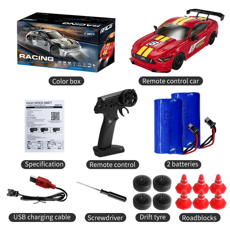 KF28 1:16 4WD RC Rally Car 2.4G High Speed Remote Control Racing Car with Full Proportional Throttle & Steering — Great Gift for
