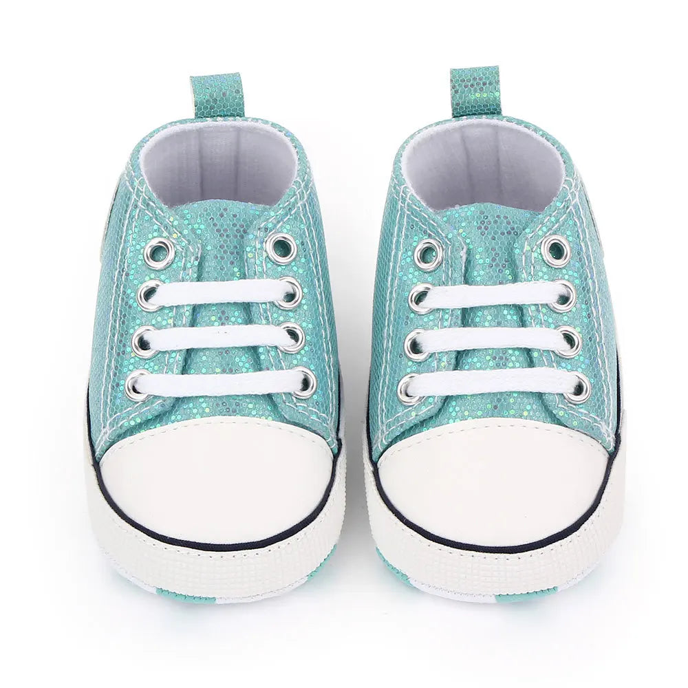 Baby Step Shoes Baby's First Pair of Toddler Shoes Baby Canvas Shoes Breathable Non-slip Boys and Girls Lace-up Fashion Shoes