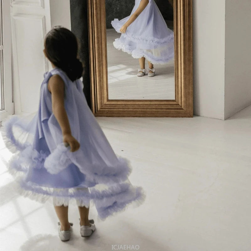 Teen Girl Clothes New Children Birthday Dress Fashion Banquet Party Gown Dresses