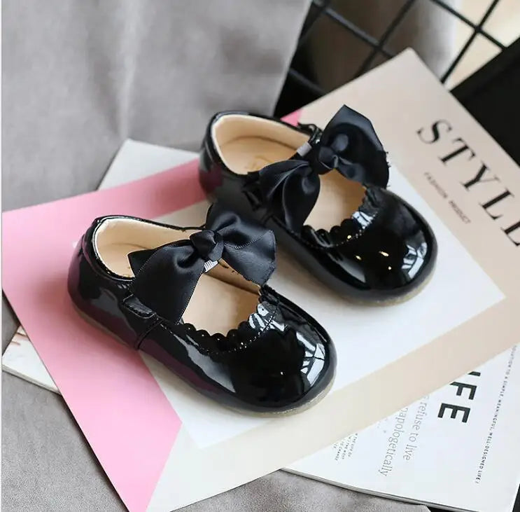 Newest Spring Autumn Baby Girls Fashion Patent Leather Flats Shoes