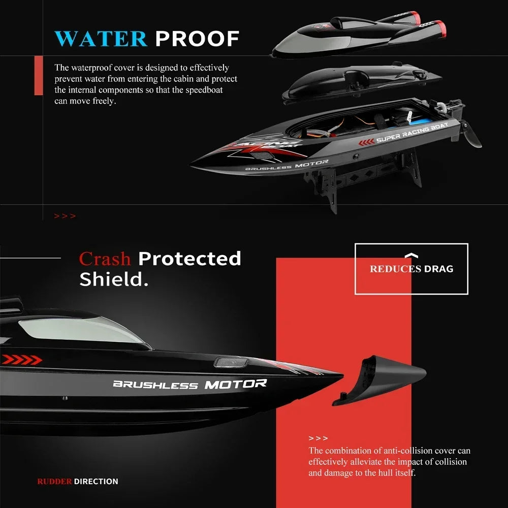 2.4Ghz 55KM/H Brushless High Speed Racing Ship Remote Control