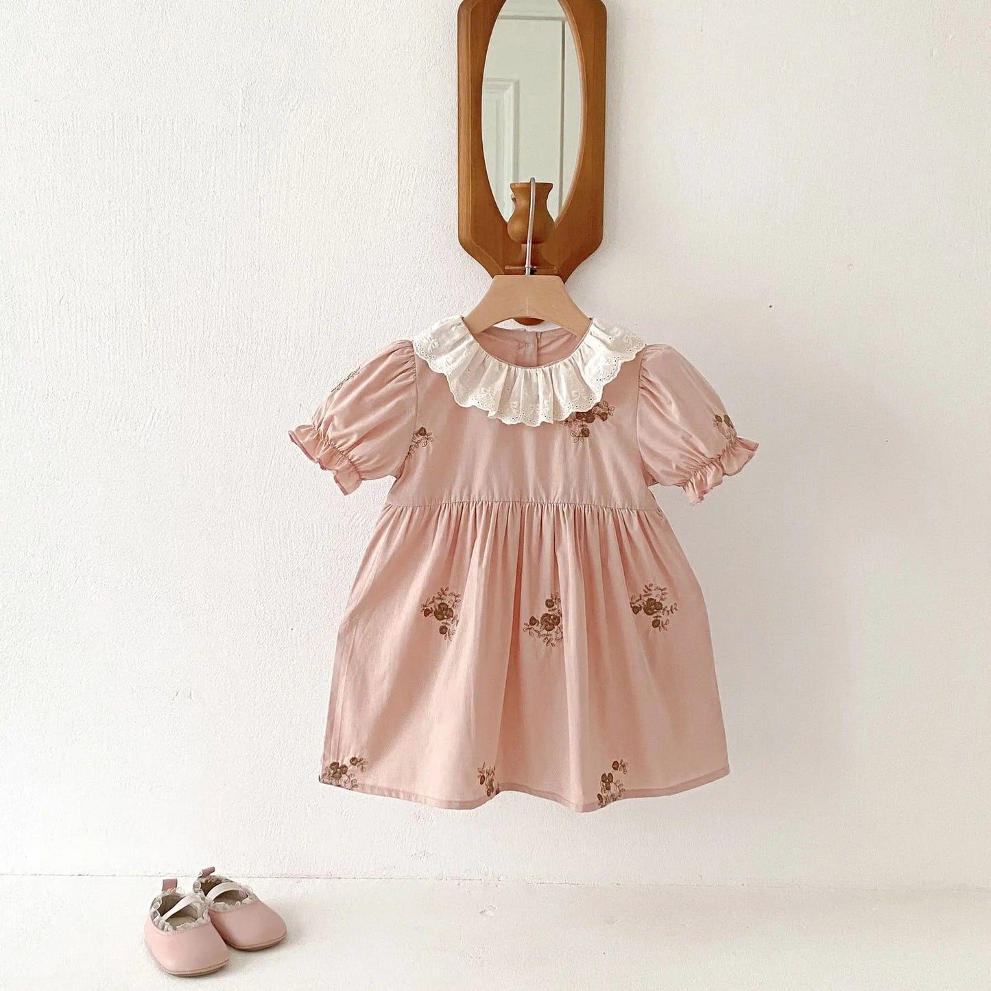 Luna Lace Collar Flower Dress