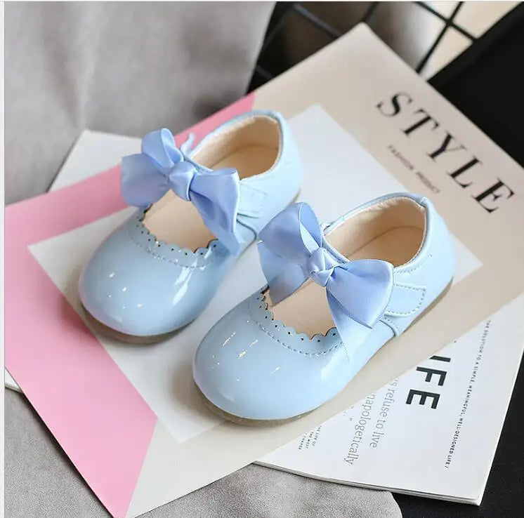 Newest Spring Autumn Baby Girls Fashion Patent Leather Flats Shoes