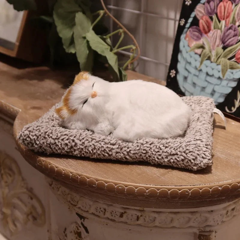 Interactive Meowing Kitten Plush with Press-to-Meow Sound, Realistic Cat