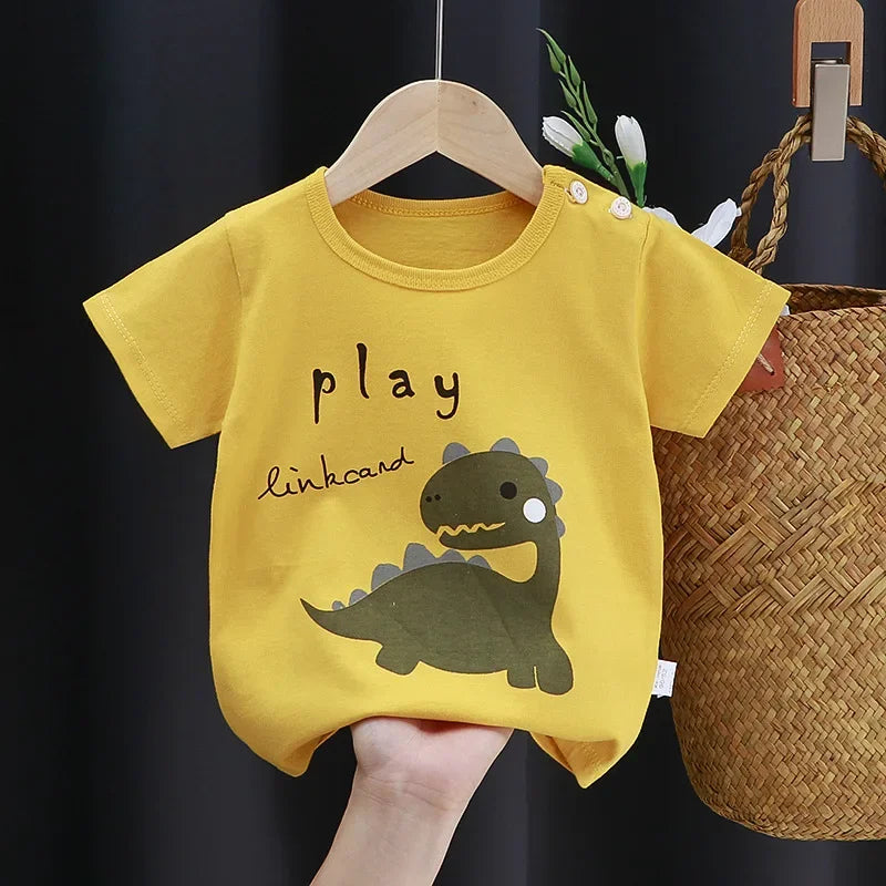 Saul Dinosaur Cat Boys T Shirt Girls Tops - GuGuTon baby store - Baby Fashion - Toddlers Outfits - Babies Outfits - Toddler Clothes - Kids Clothing - Newborn Clothes - Newborn Wear - Kids Wear - Trending Clothes - Trending Outfits - Fall Fashion - Winter Fashion - Girls Clothes - Boys Clothes - Babies Wear - Kids Accessories - KidsWear - Summer Clothes - Summer Fashion - Summer Trend - Falls Sweaters - Tops - Bottom - Jeans - Blouse - Dresses - Newborn Dresses - Toys