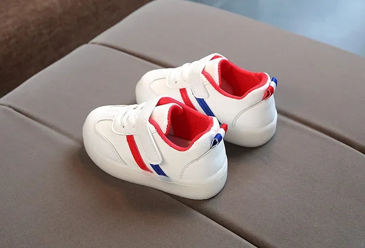 Trendy Child Sneakers Light Up Simple Girl Shoe Versatile Comfort Boy Shoe Anti Slip New Autumn Girl Sneaker Daily Casual Shoes