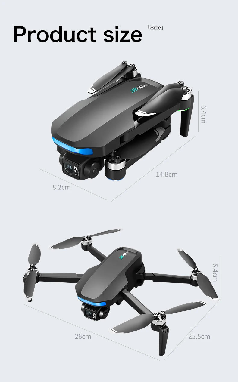 S-X1 Mini Drone 5G| 4K EIS Camera 3-Axis Gimbal | GPS Obstacle Avoidance