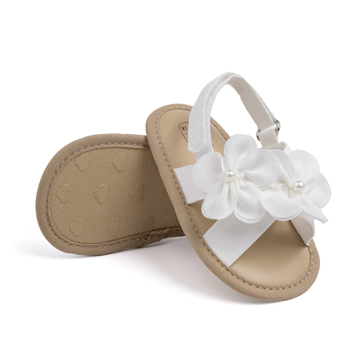2025 New Baby Girls Shoes Flowers With Pearls Summer Cool Princess Sandals