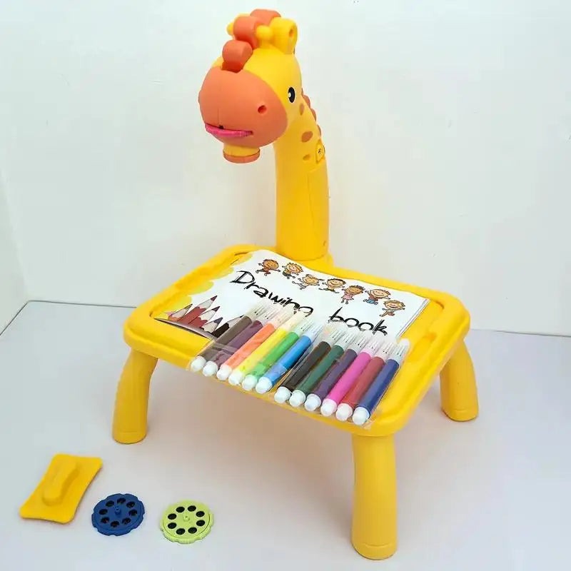 Drawing Projector for Kids, Mini Multi-Functional Writing Board Learning Drawing Educational Toys, Ideal Toy for 3+ Girls & Boys