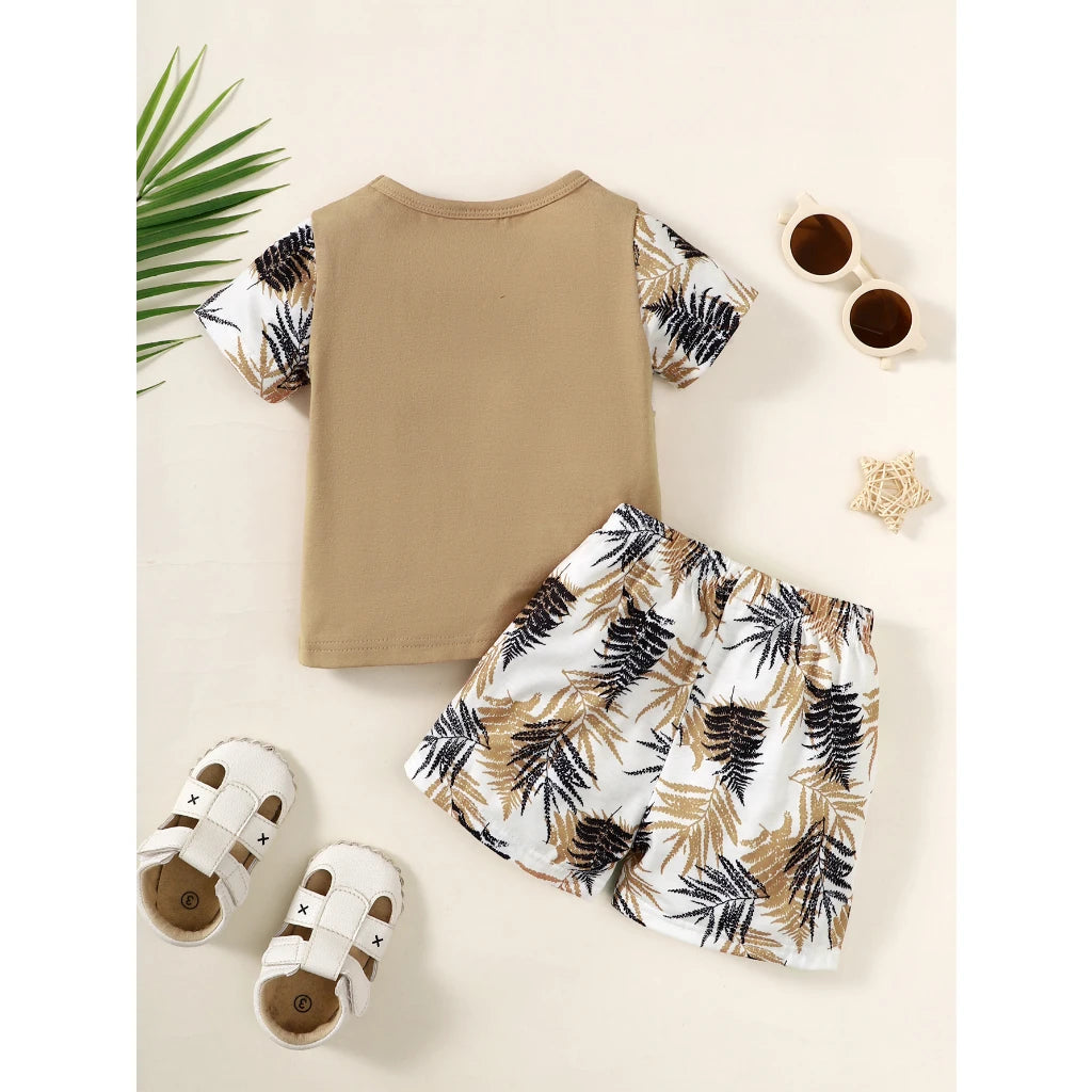 Boys Summer Clothes Set for Daily Casual Wear