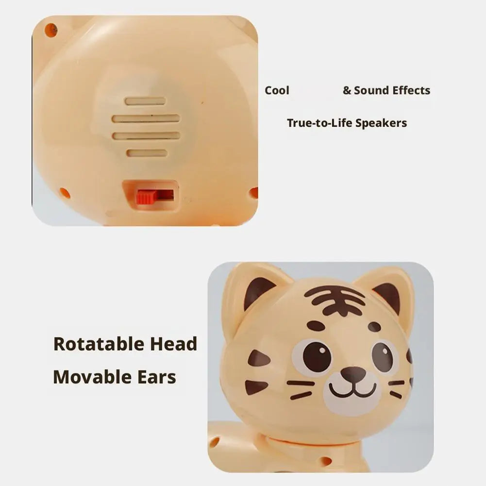 Children Electronic Pets Music Toy Cartoon Electric Vocal Toy Tiger Toys With Sound Flash Lighting Sing Dance for Girls Boy Gift