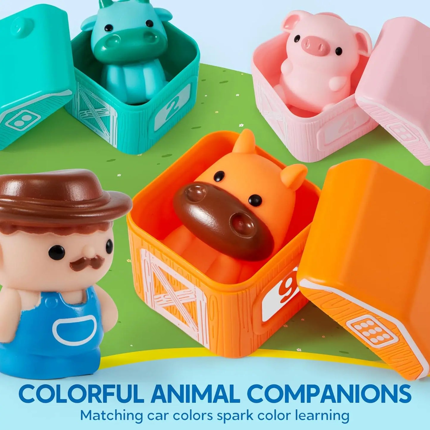 JOYFY Learning Farm Train Counting Matching & Sorting Montessori