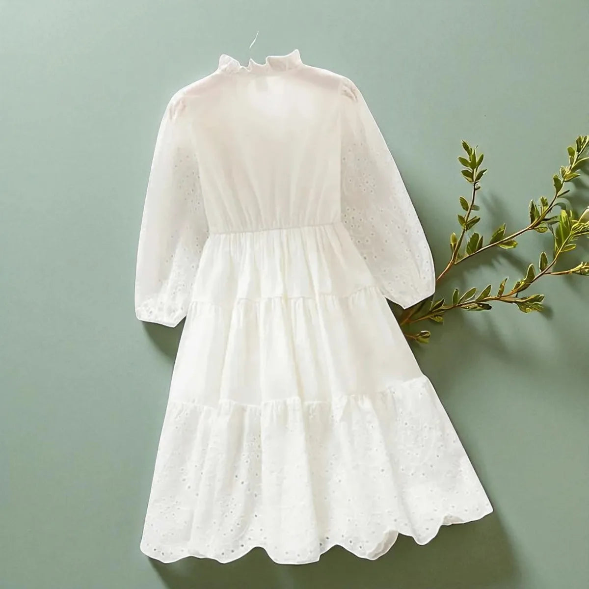 Girls outfits White Princess Dresses for Kids Party Maxi Dress