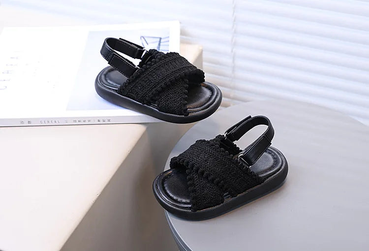 Girls Summer Beach Shoes Ethnic Style Kids Casual Sandals Soft Sole