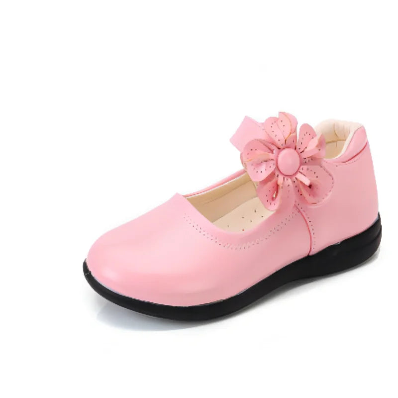 Girls Leather Shoes for Children Wedding Dress Princess School Shoes