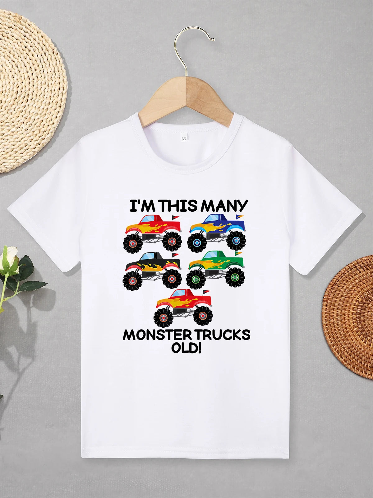 Robin Monster Trucks Print Fashion Summer Tees - GuGuTon baby store - Baby Fashion - Toddlers Outfits - Babies Outfits - Toddler Clothes - Kids Clothing - Newborn Clothes - Newborn Wear - Kids Wear - Trending Clothes - Trending Outfits - Fall Fashion - Winter Fashion - Girls Clothes - Boys Clothes - Babies Wear - Kids Accessories - KidsWear - Summer Clothes - Summer Fashion - Summer Trend - Falls Sweaters - Tops - Bottom - Jeans - Blouse - Dresses - Newborn Dresses - Toys