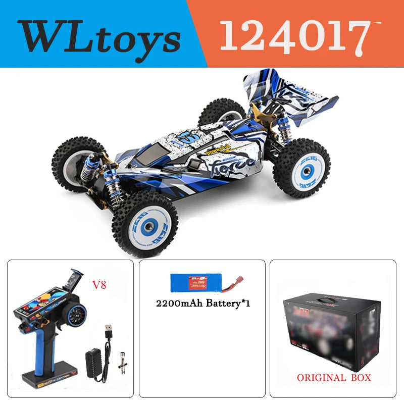 WLtoys 124017 124007 75KM/H  RTR 2.4G Racing RC Car Brushless 4WD Electric High Speed Off-Road Drift Toys For Kids And Adults