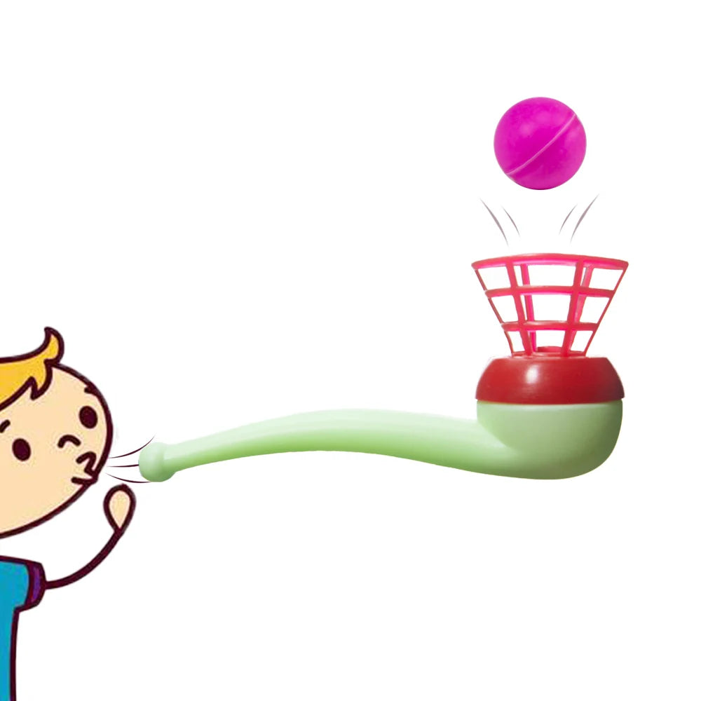 3pcs Plastic Pipe Blowing Ball Toys Outdoor Games Balance Training Toys Learning Toys