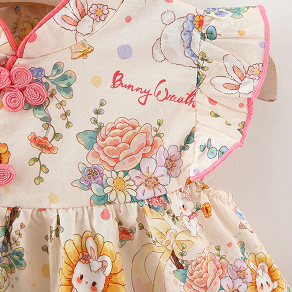 Summer Baby Girl's New Dress Sweet Little Rabbit Printed