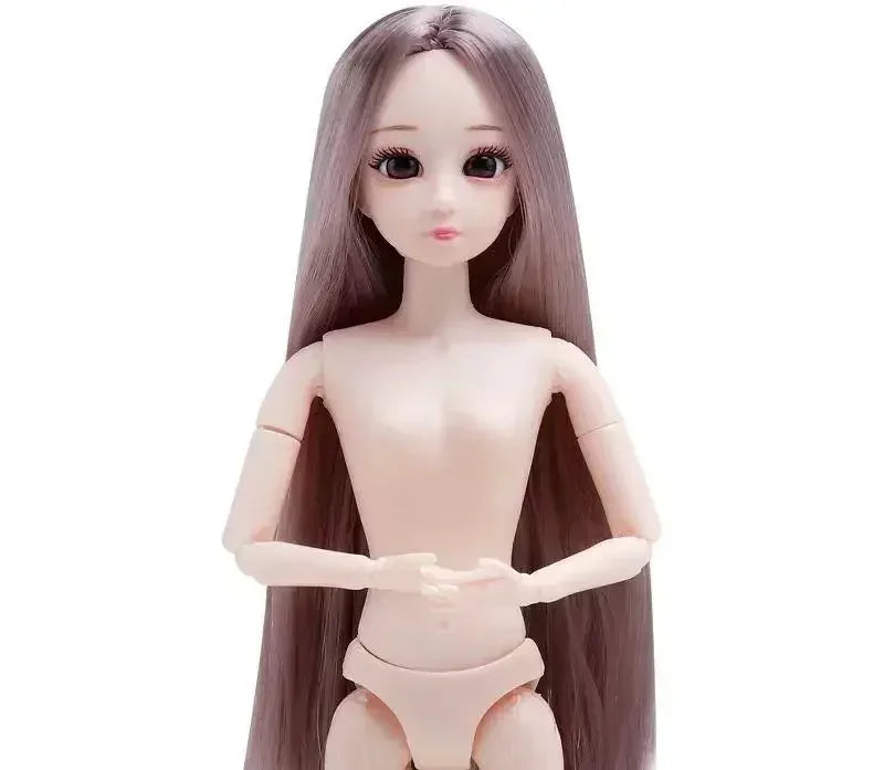 30cm Bjd Doll 12 Moveable Joints 1/6 Girl's Dress 3D Eyes Toy with Clothes Shoes Kids Toys for Girl Children Gift doll