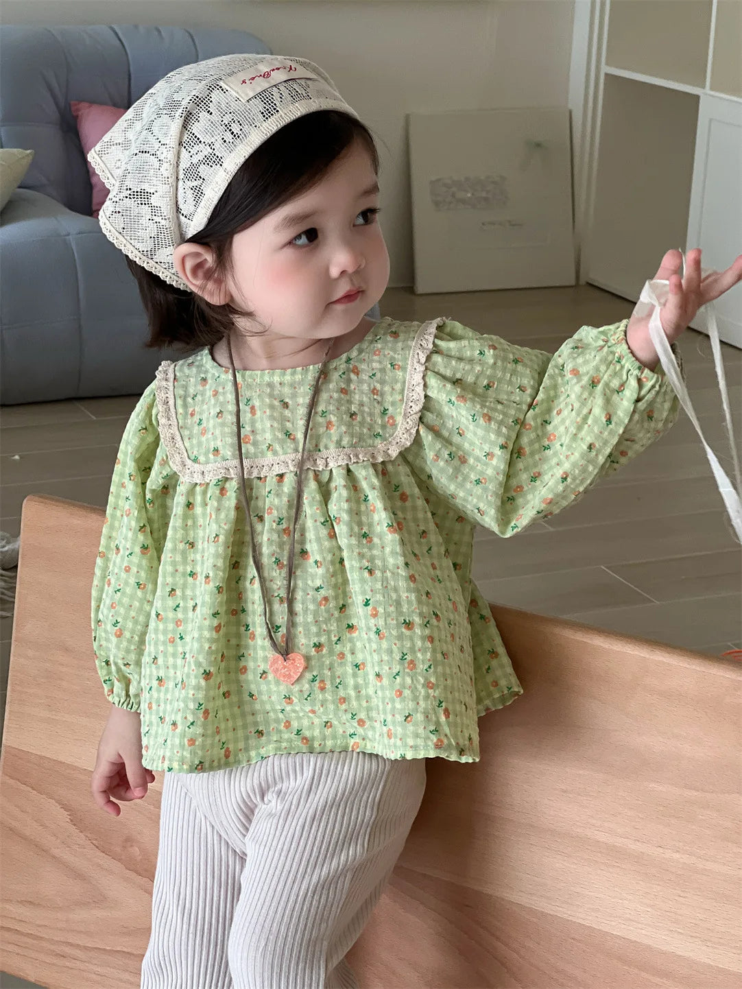 Fiorella Long Sleeve Loose Cute Sweet Tops