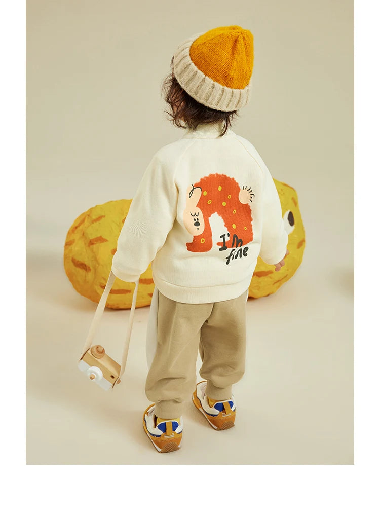 Iyalbelis Baby Girls Autumn Embroidery Jacket