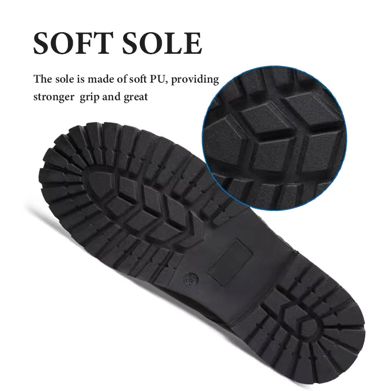 Soft Bottom School Shoes for Boys Middle School Student British Black