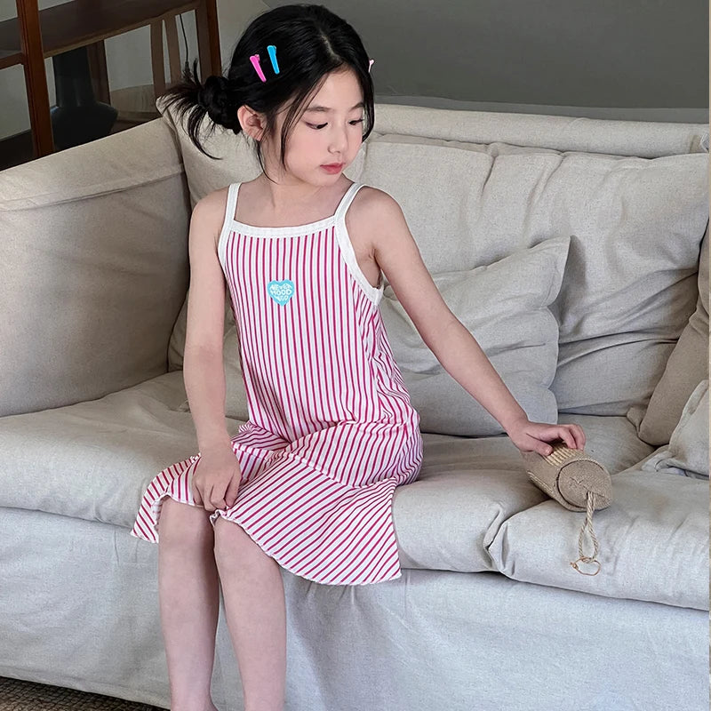 Cute Dress For Kids Girl Summer Dresses Children's Fashion Dress Thin Girls' Halter