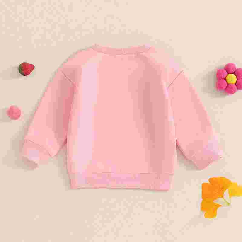 Letty Girls Big Sister Long Sleeve Crewneck Letter Embroidery