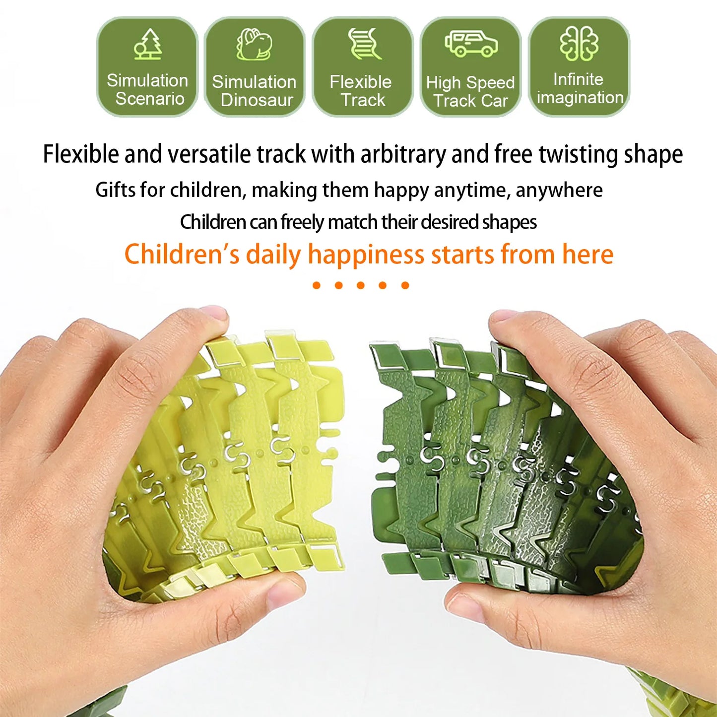 Magic Climbing Track Train Dinosaur World Road Race Flexible Track car