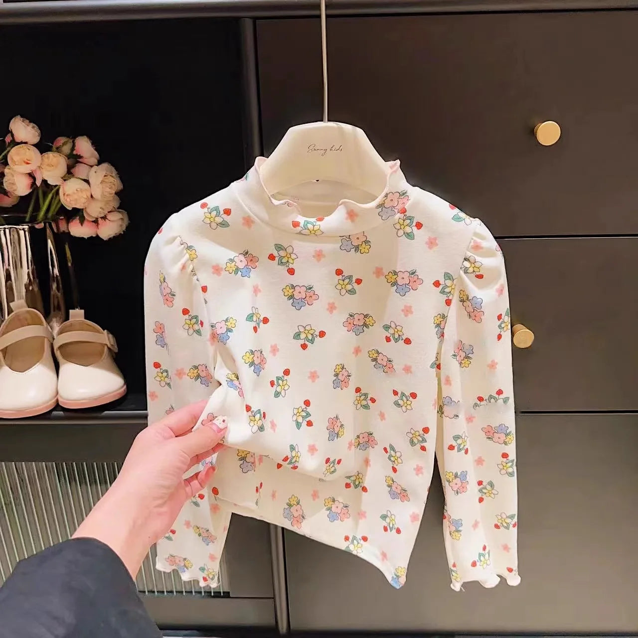 Tania Full Print Bottoming Spring Autumn Tops