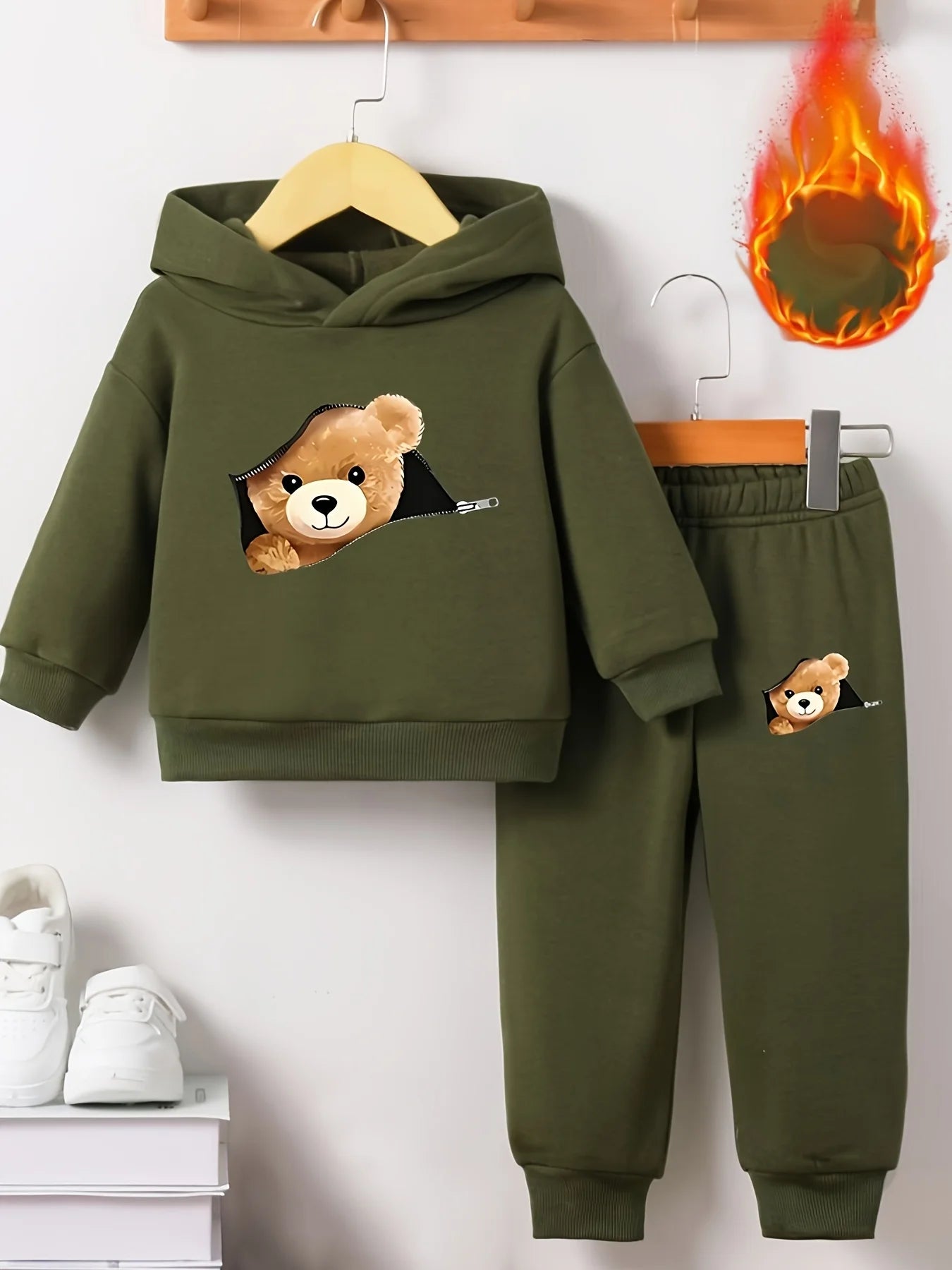 Newborn Baby Boy Fleece with Bear Print