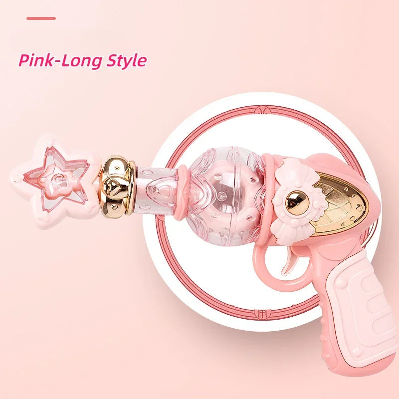 Girls Magical Electric Toy Gun Sound Light Gun Twirling Star Decoration Sweet Cute Princess Toy Non-firing Kids Birthday Gifts