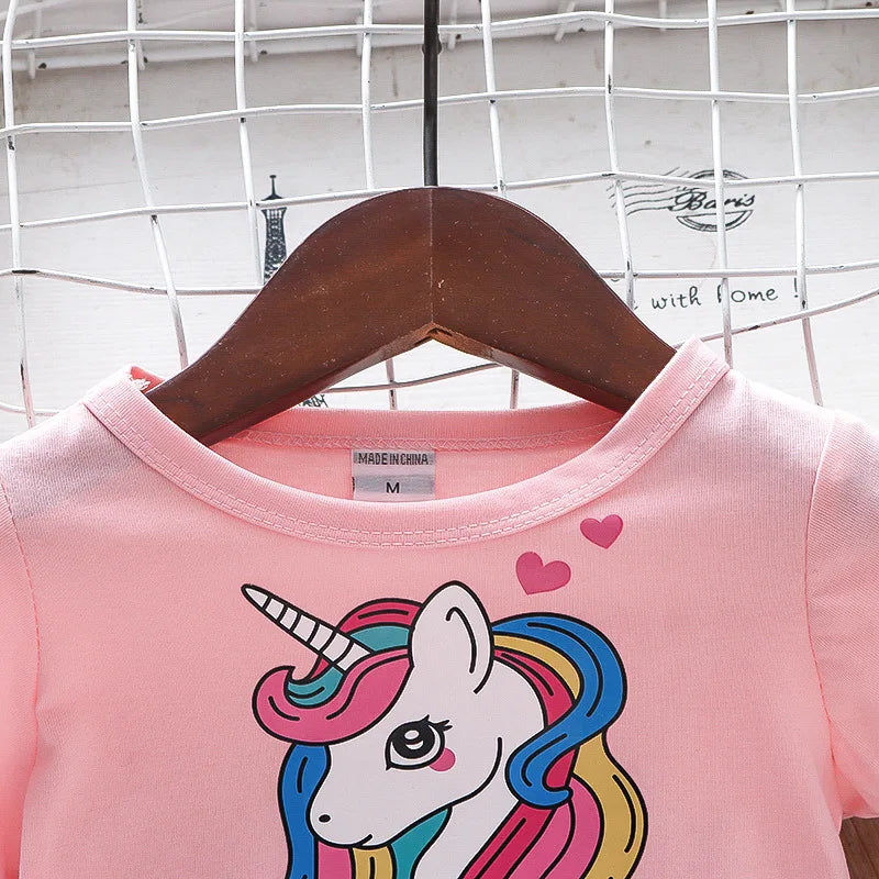 Summer New Baby Girl Dress Cute Rainbow Horse Children'S Sleeveless Clothes